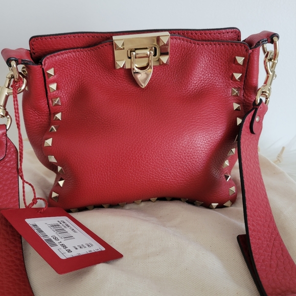 Valentino Garavani Handbags - Authentic Valentino Garavani Mini Rockstud Hobo Crossbody Bag
